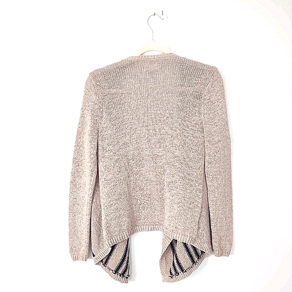 Lou & Grey Beige & Black Cardigan Sweater Size S - Picture 2 of 5